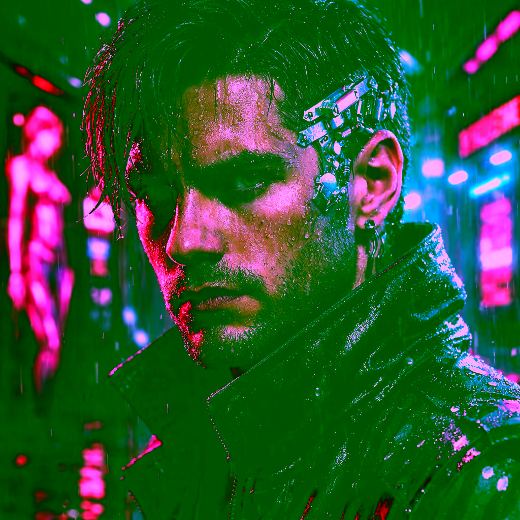 Cyberpunk Hacker Portrait